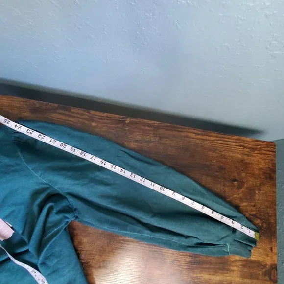 Knox Rose Black Emerald Super Soft Thin Weight V-Neck Sweatshirt, Women's Large - Picture 11 of 12